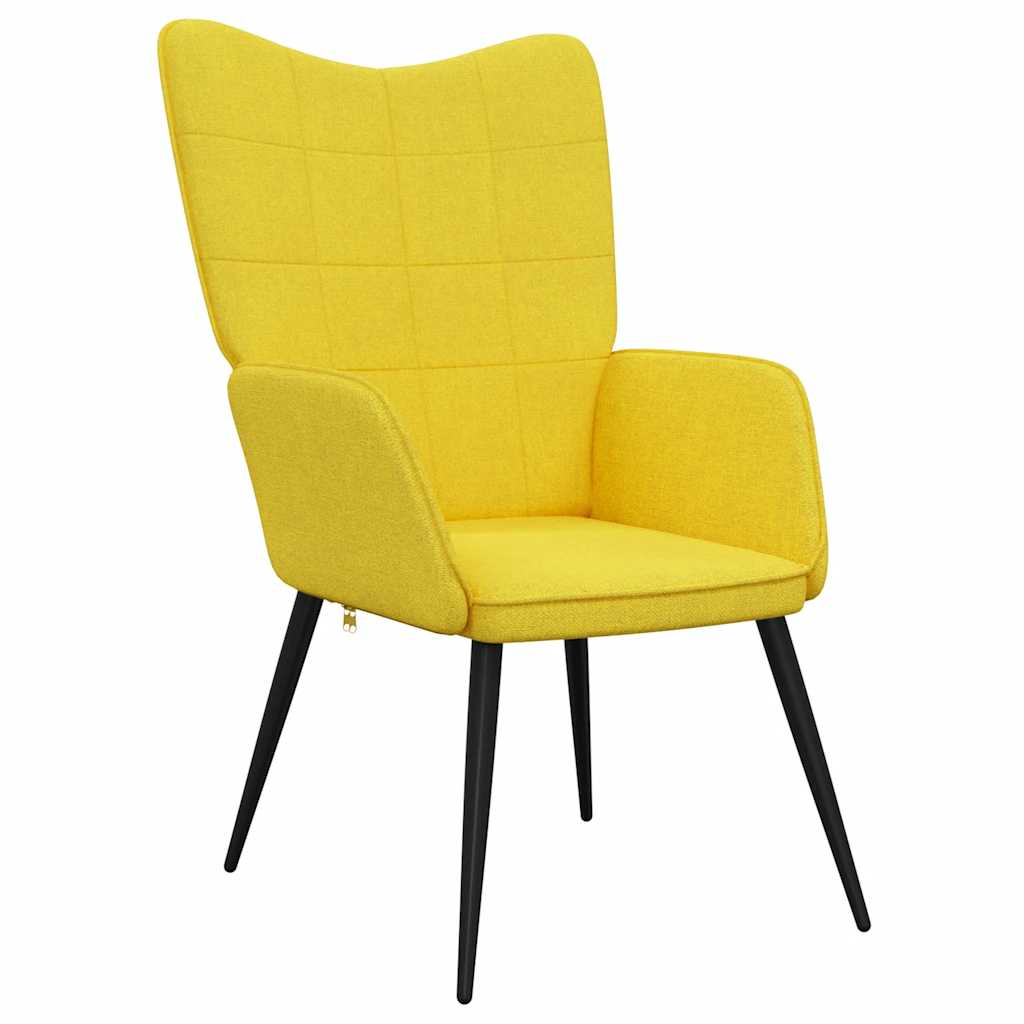 vidaXL Relaxing Chair Mustard Yellow Fabric