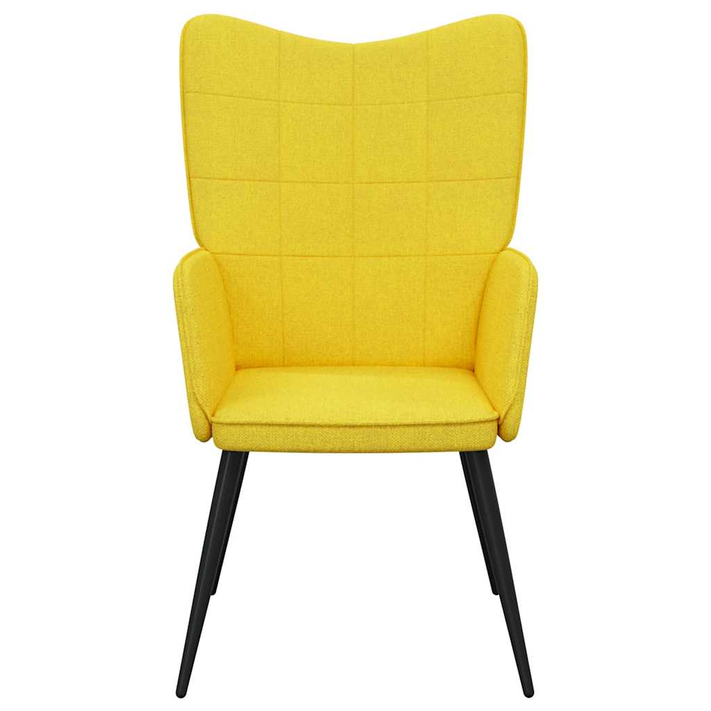 vidaXL Relaxing Chair Mustard Yellow Fabric