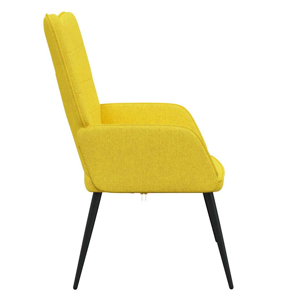 vidaXL Relaxing Chair Mustard Yellow Fabric