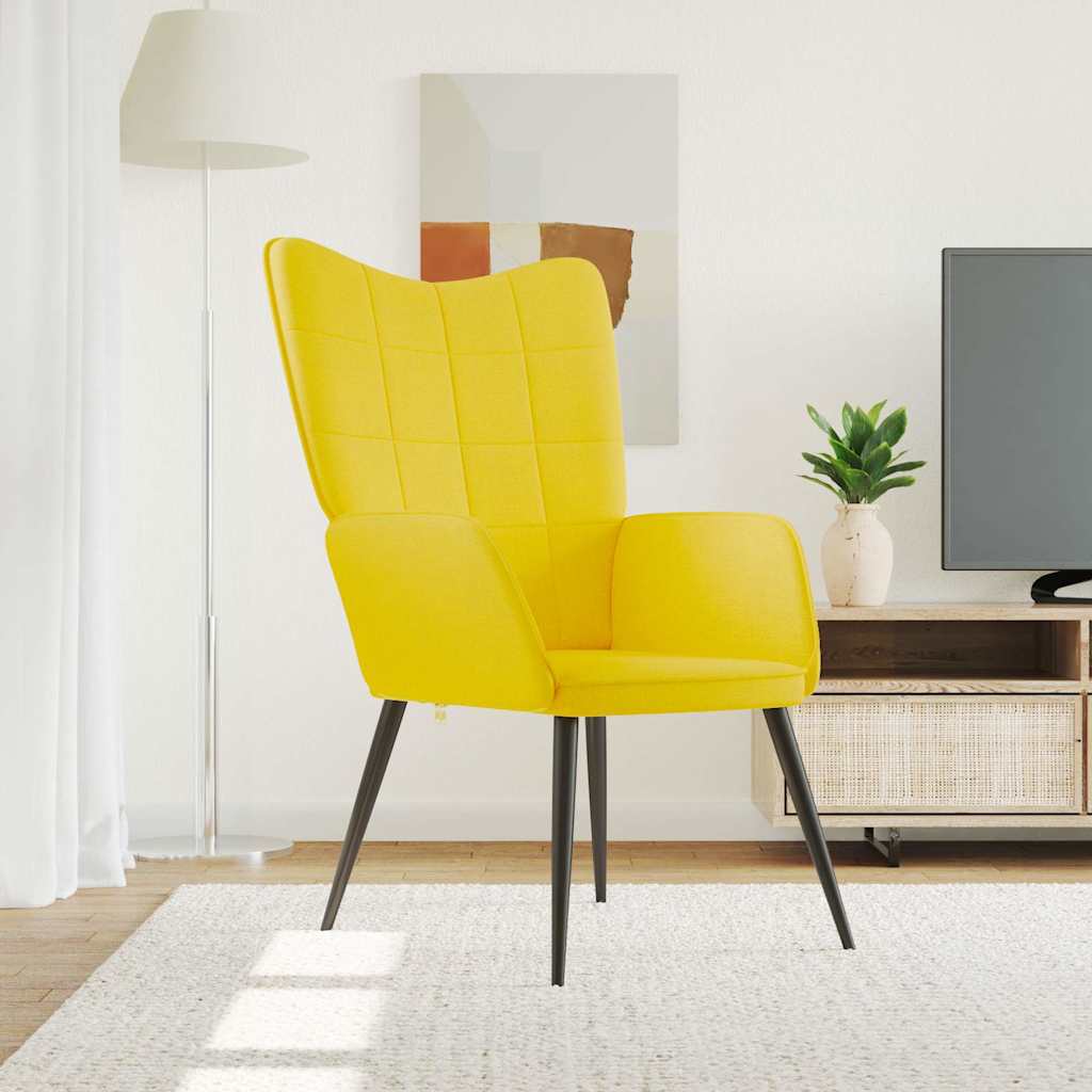 vidaXL Relaxing Chair Mustard Yellow Fabric