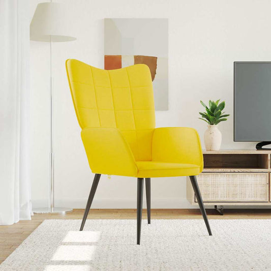 vidaXL Relaxing Chair Mustard Yellow Fabric