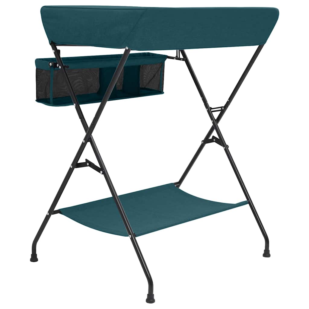 vidaXL Changing Table Green Iron