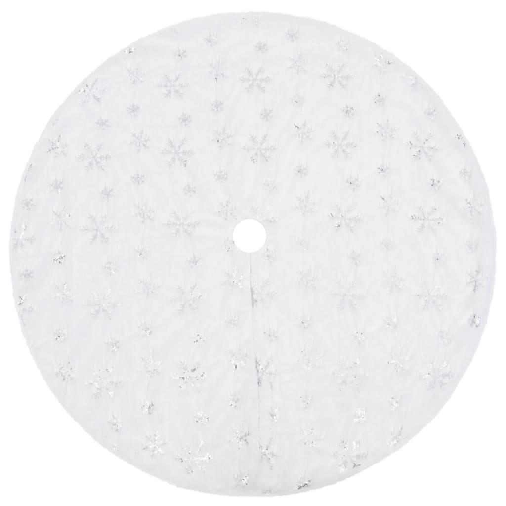 vidaXL Luxury Christmas Tree Skirt White 150 cm Faux Fur