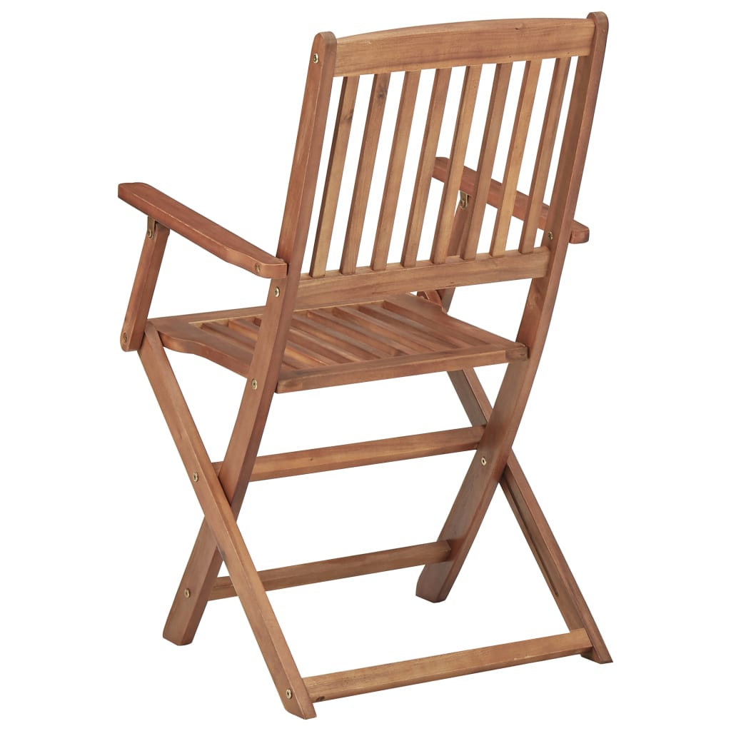 vidaXL Folding Outdoor Chairs 8 pcs Solid Acacia Wood