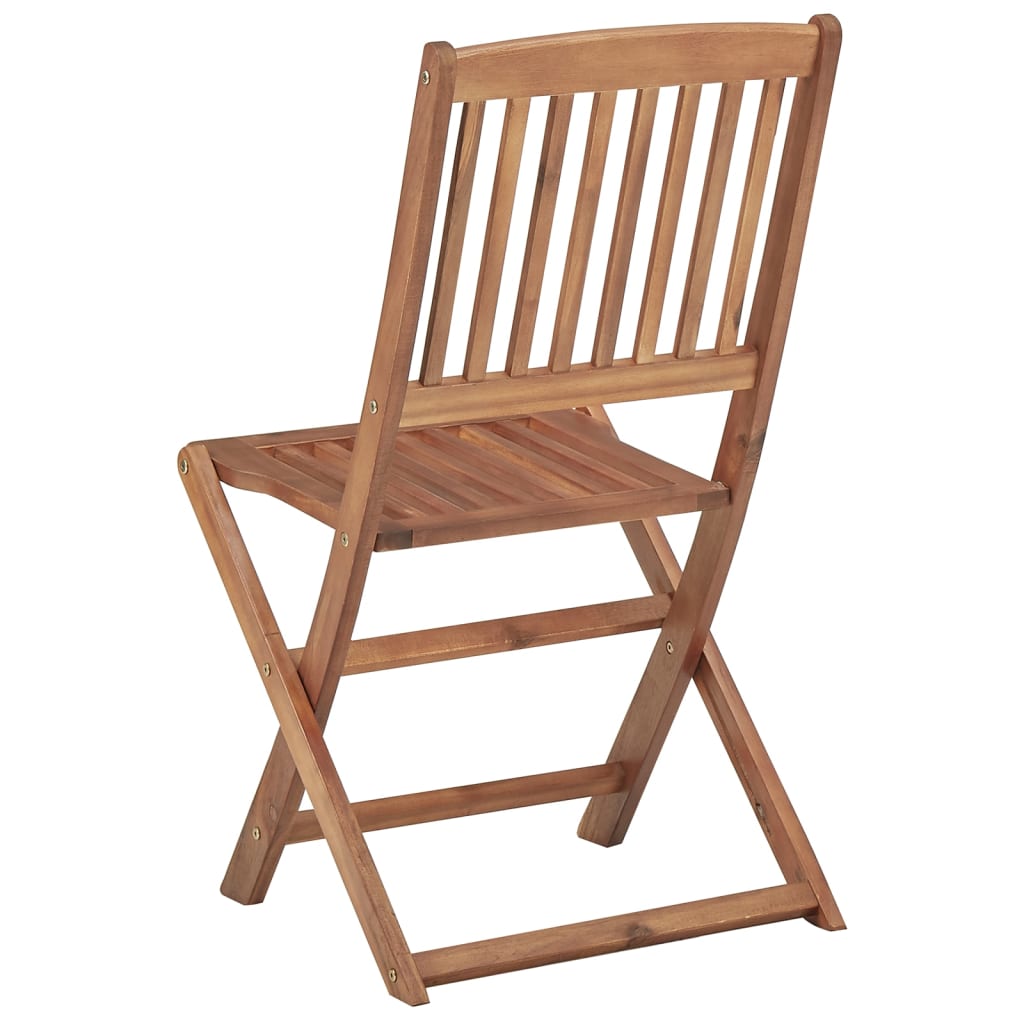 vidaXL Folding Outdoor Chairs 8 pcs Solid Wood Acacia