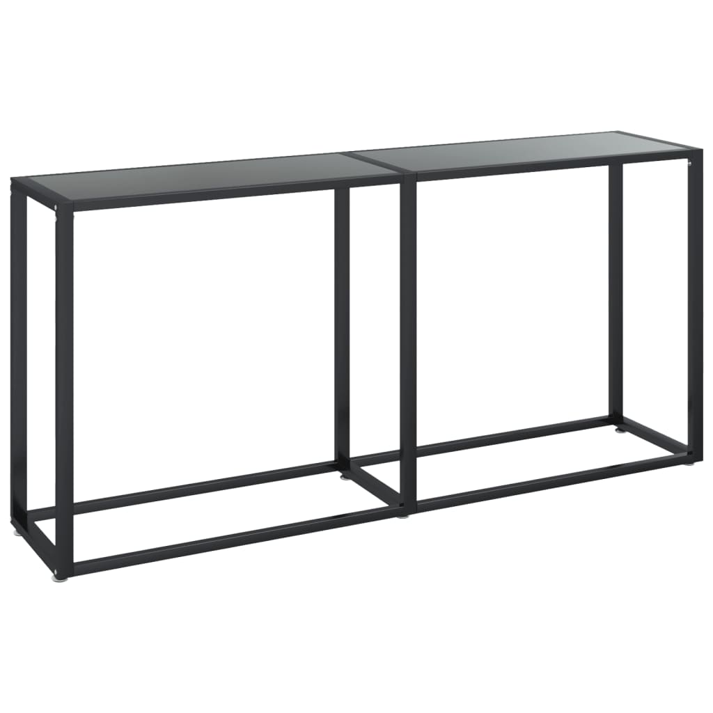 vidaXL Console Table Black 160x35x75.5cm Tempered Glass