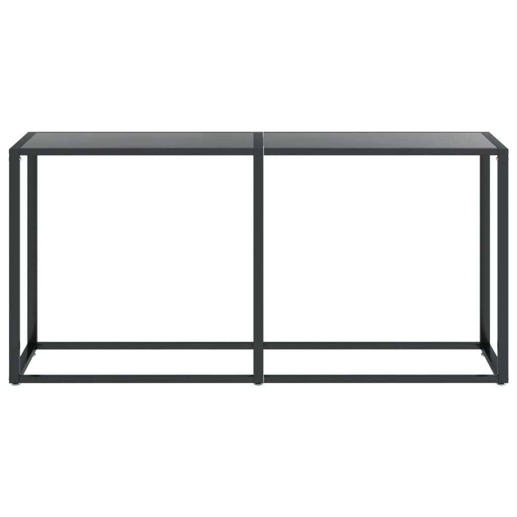 vidaXL Console Table Black 160x35x75.5cm Tempered Glass
