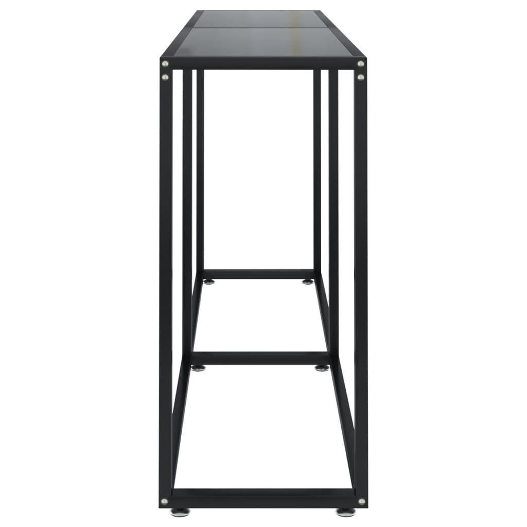 vidaXL Console Table Black 160x35x75.5cm Tempered Glass