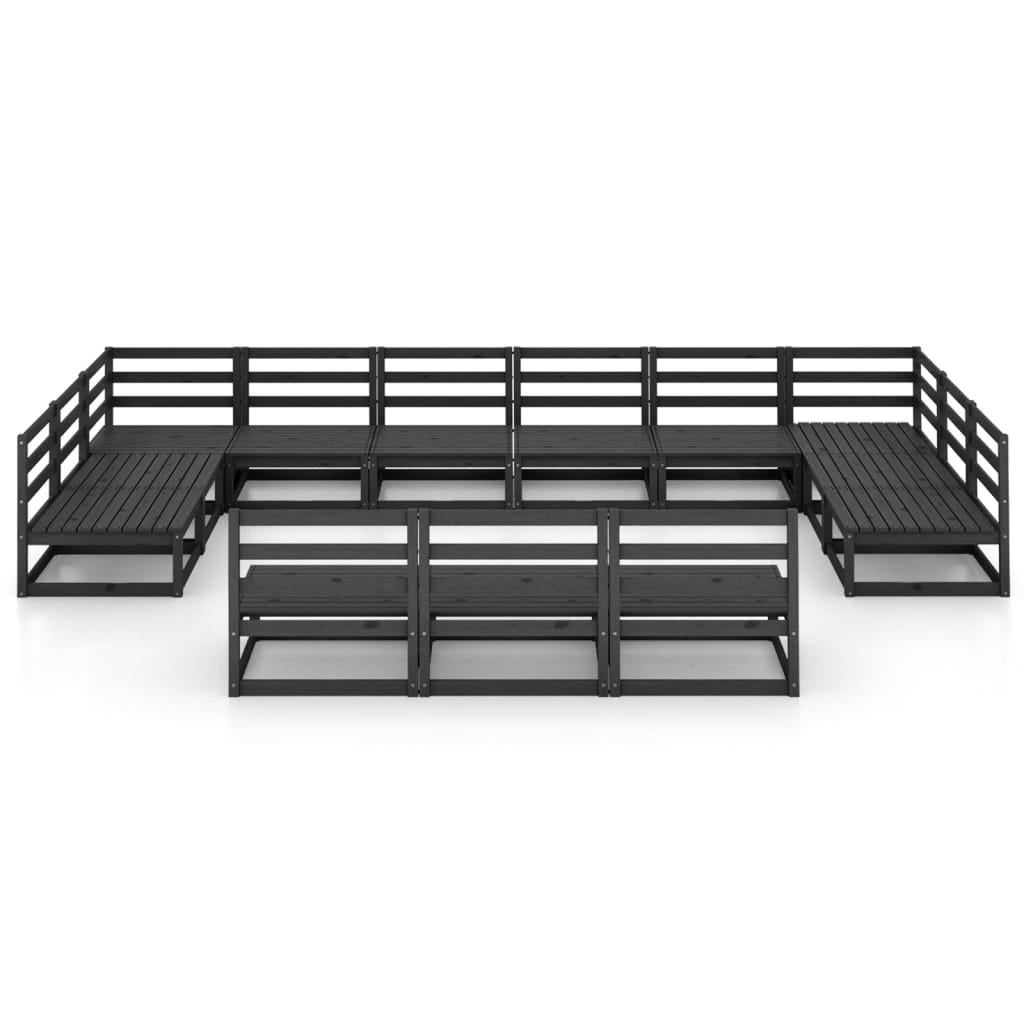 vidaXL 13 Piece Garden Lounge Set Solid Pinewood