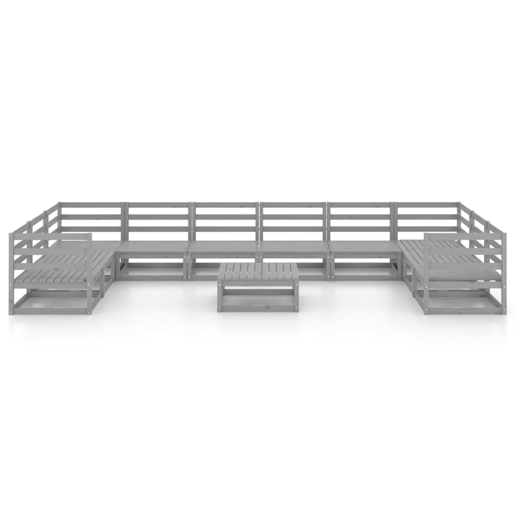vidaXL 11 Piece Garden Lounge Set Solid Pinewood