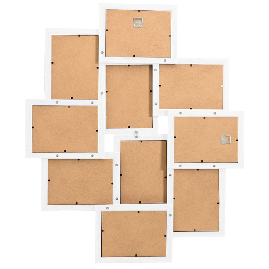 vidaXL Collage Photo Frame for Picture 10 pcs 13x18 cm White MDF