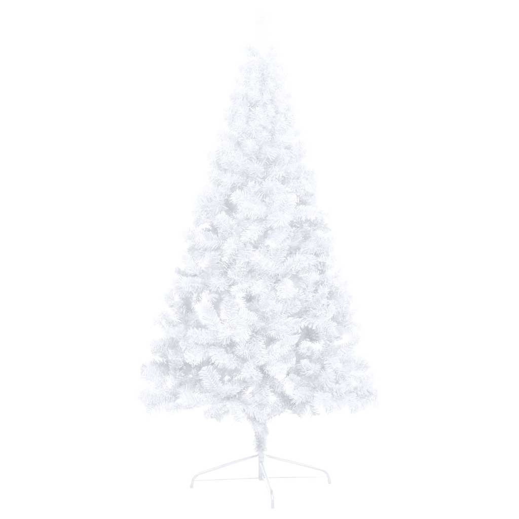 vidaXL Artificial Half Pre-lit Christmas Tree with Ball Set White 180 cm