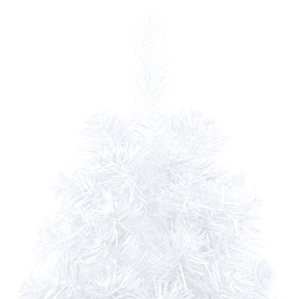 vidaXL Artificial Half Pre-lit Christmas Tree with Ball Set White 180 cm