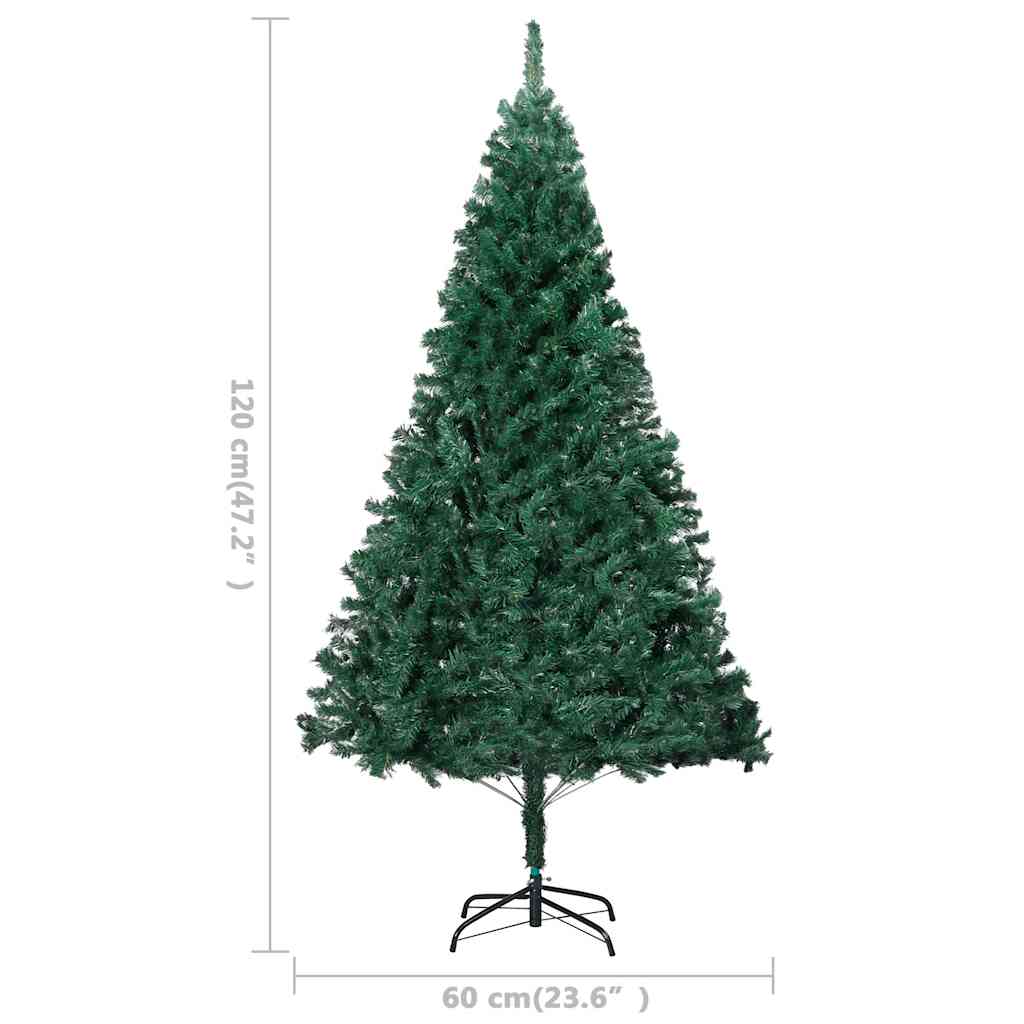 vidaXL Artificial Pre-lit Christmas Tree with Ball Set Green 120 cm PVC