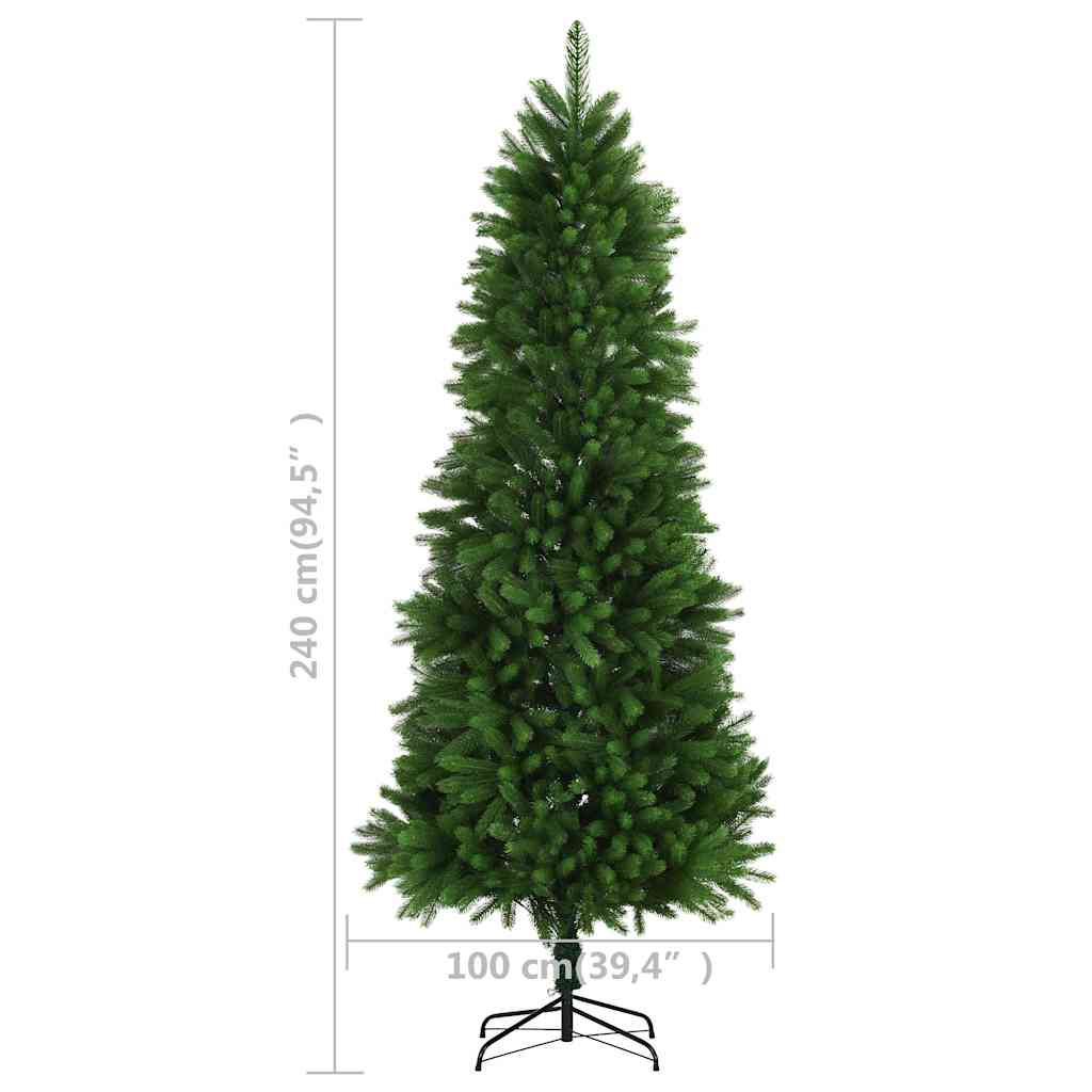 vidaXL Artificial Pre-lit Christmas Tree with Ball Set 240 cm Green