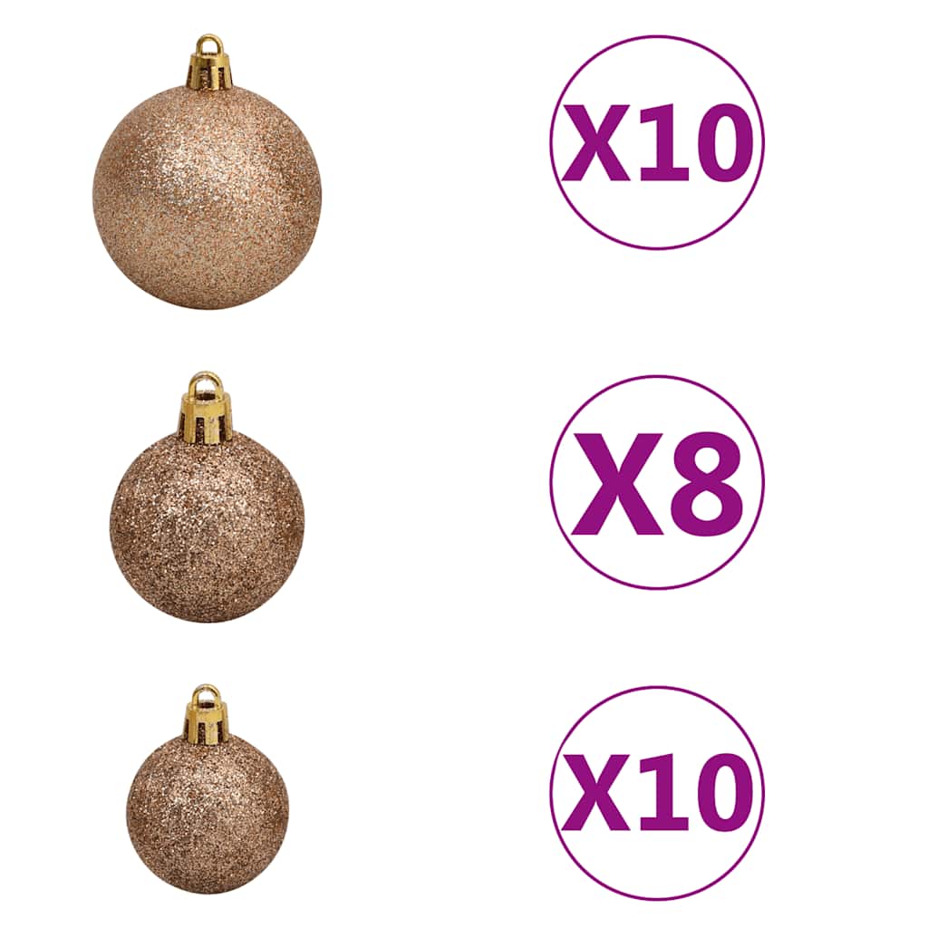 vidaXL Artificial Pre-lit Christmas Tree with Ball Set 210 cm 910 Branches