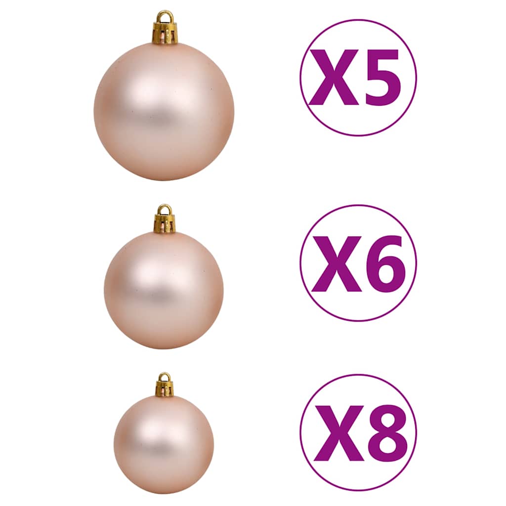 vidaXL Artificial Pre-lit Christmas Tree with Ball Set White 120 cm