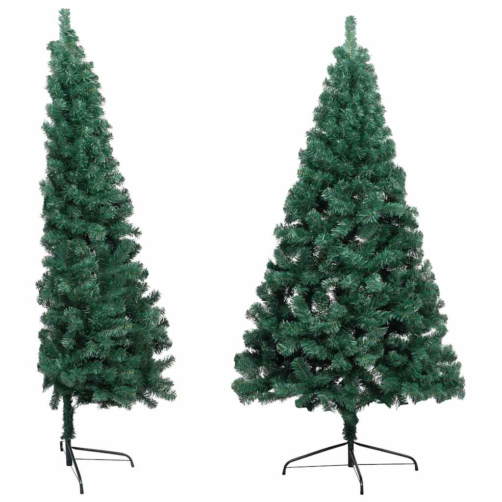 vidaXL Artificial Half Pre-lit Christmas Tree with Ball Set Green 240 cm