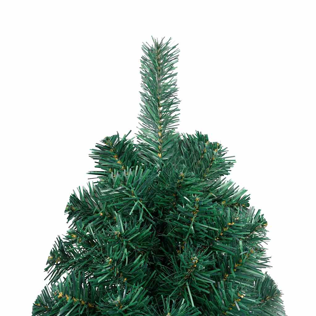 vidaXL Artificial Half Pre-lit Christmas Tree with Ball Set Green 240 cm