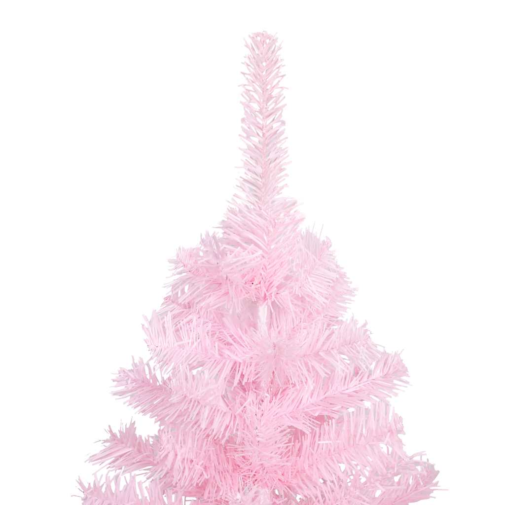 vidaXL Artificial Pre-lit Christmas Tree with Ball Set Pink 150 cm PVC