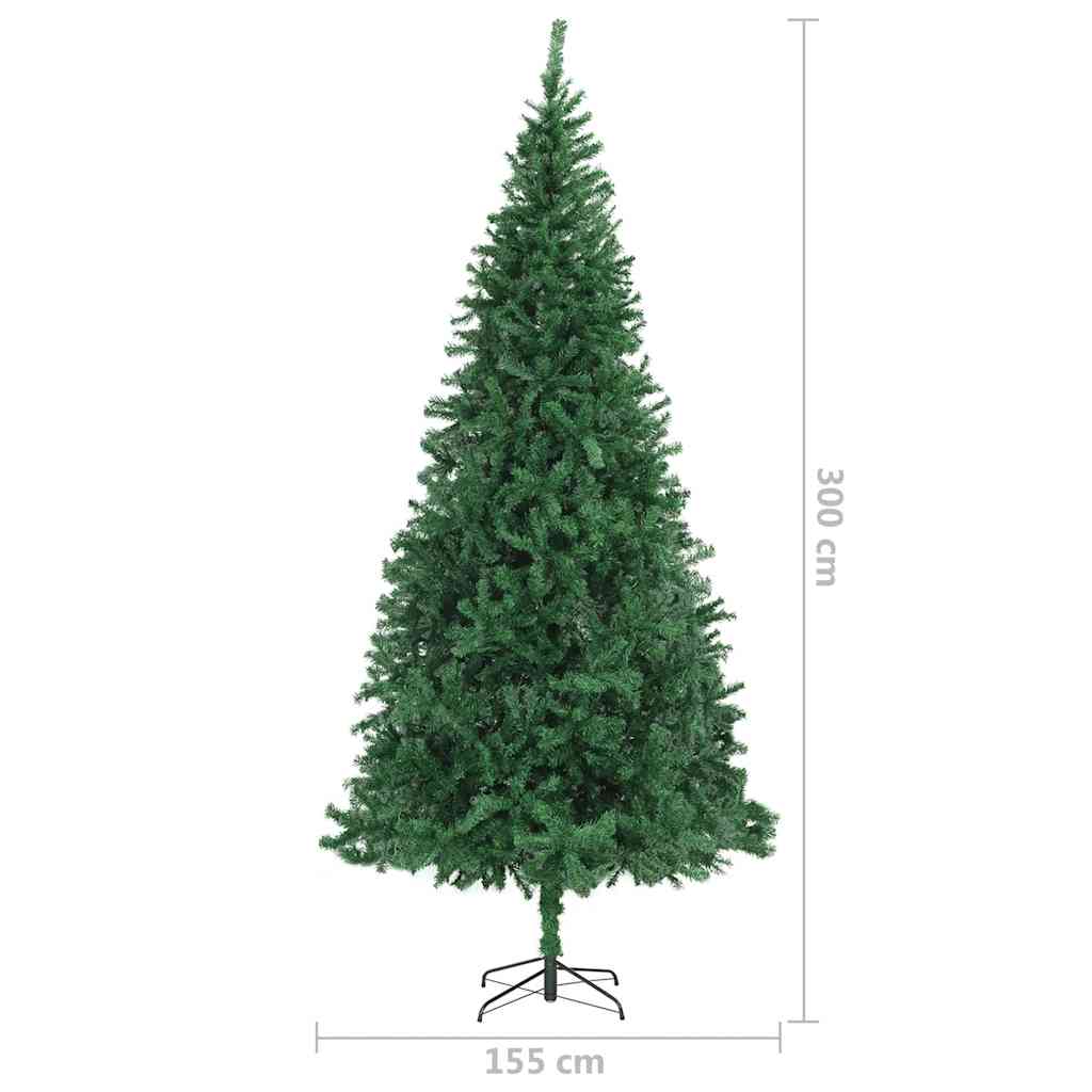 vidaXL Artificial Pre-lit Christmas Tree with Ball Set LEDs 300 cm Green