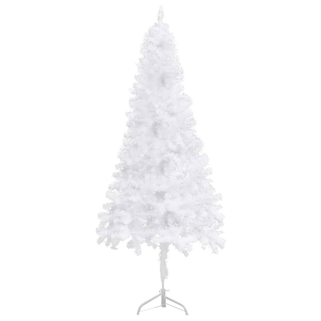 vidaXL Corner Artificial Pre-lit Christmas Tree White 240 cm PVC