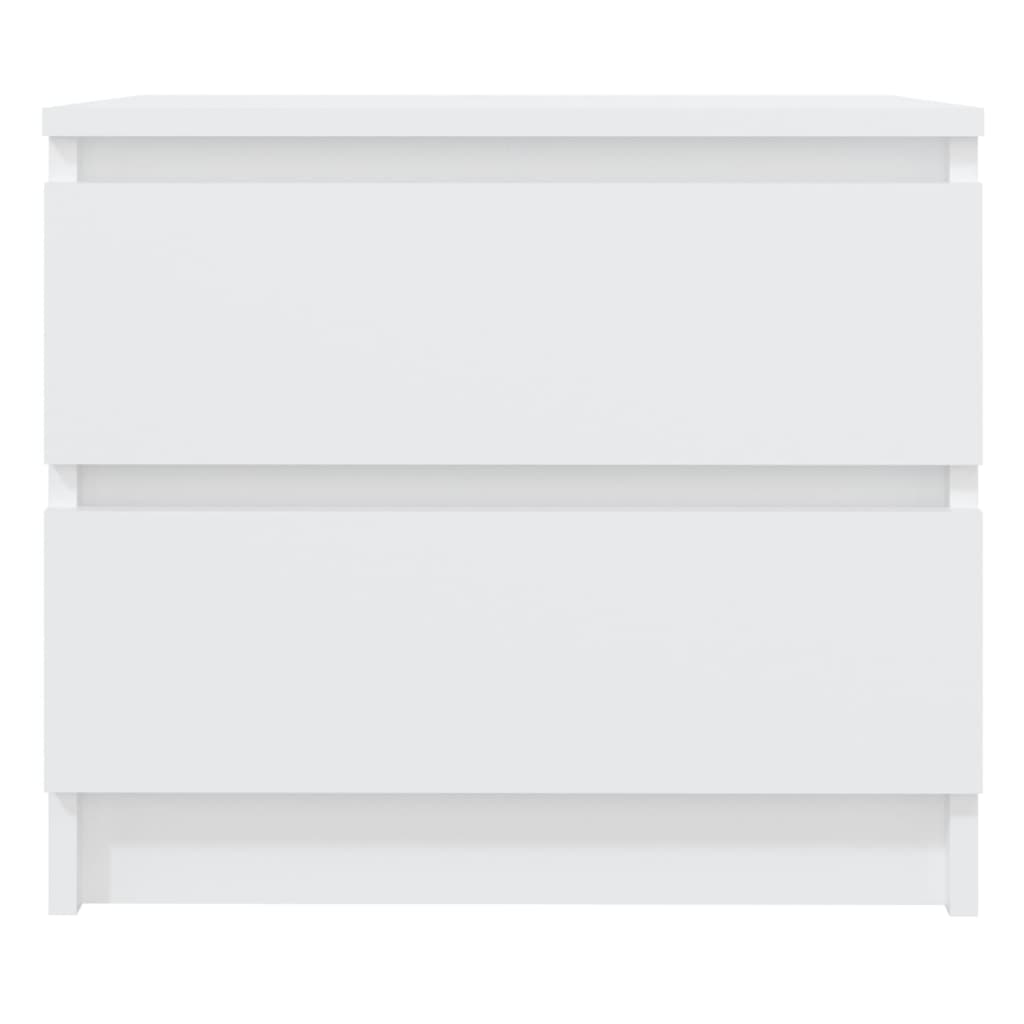 vidaXL Bed Cabinets 2 pcs White 50x39x43.5 cm Engineered Wood