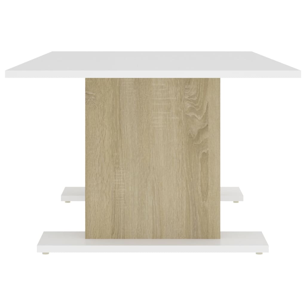 vidaXL Coffee Table White and Sonoma Oak 103.5x60x40 cm Engineered Wood