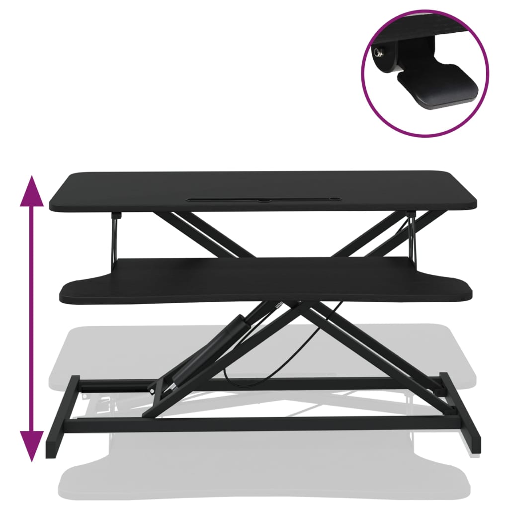 vidaXL Adjustable Workstation 90x40x(13-50) cm Steel and Engineered Wood