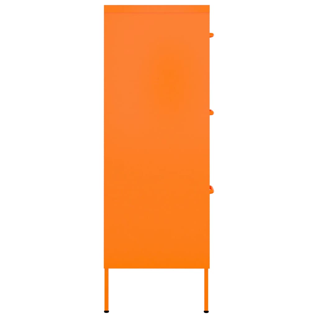vidaXL Drawer Cabinet Orange 80x35x101.5 cm Steel