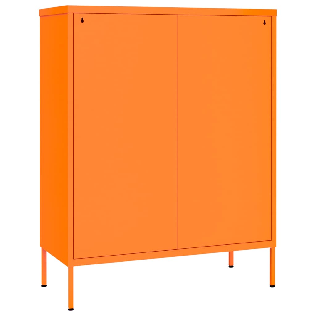 vidaXL Drawer Cabinet Orange 80x35x101.5 cm Steel