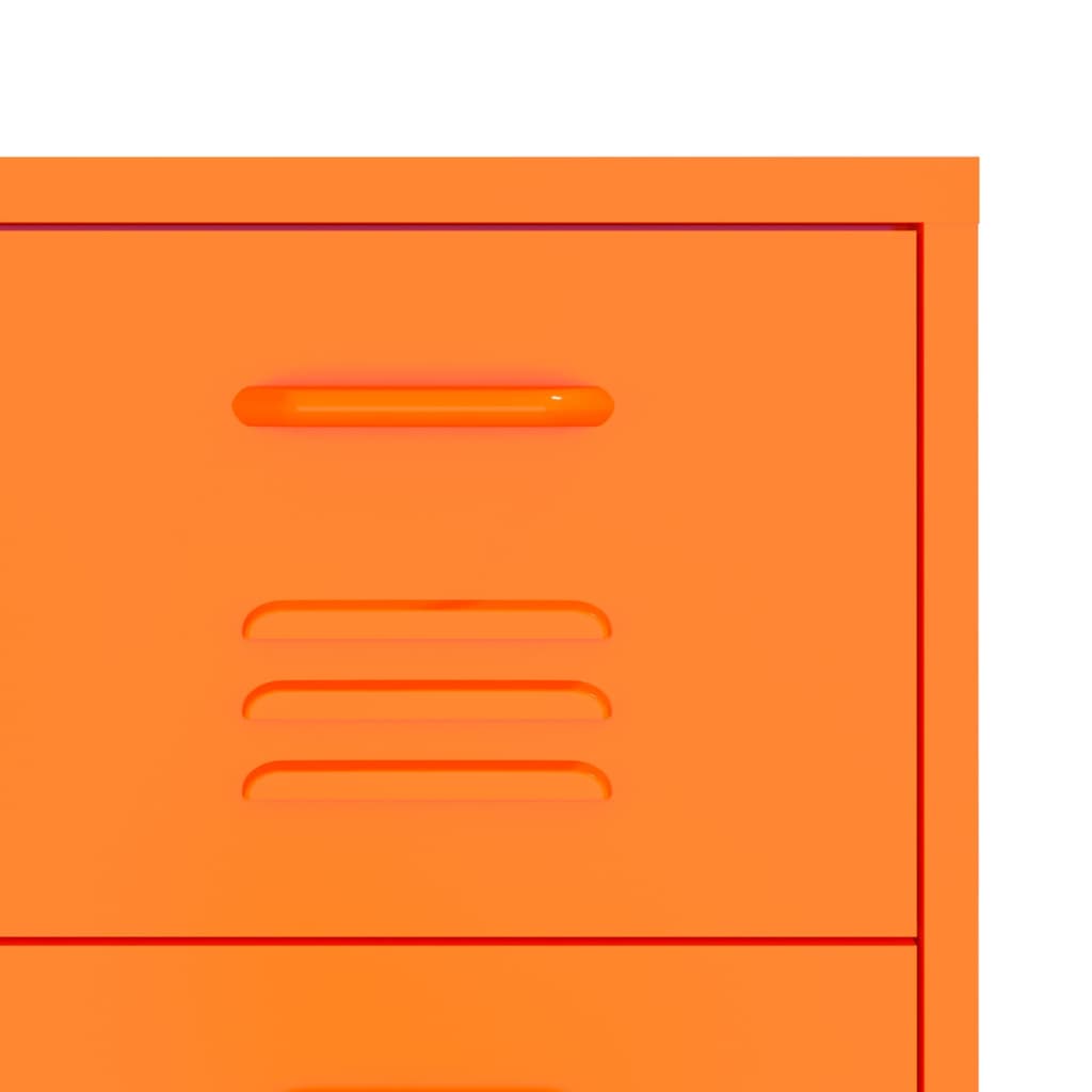 vidaXL Drawer Cabinet Orange 80x35x101.5 cm Steel
