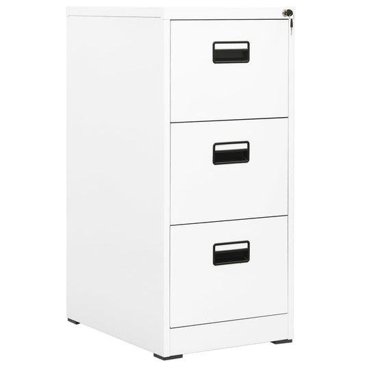 vidaXL Filing Cabinet White 46x62x102.5 cm Steel