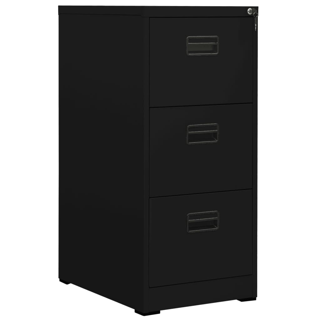 vidaXL Filing Cabinet Black 46x62x102.5 cm Steel