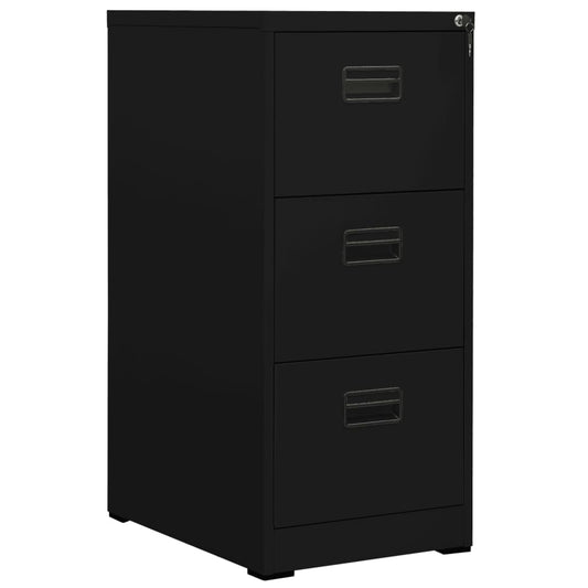 vidaXL Filing Cabinet Black 46x62x102.5 cm Steel