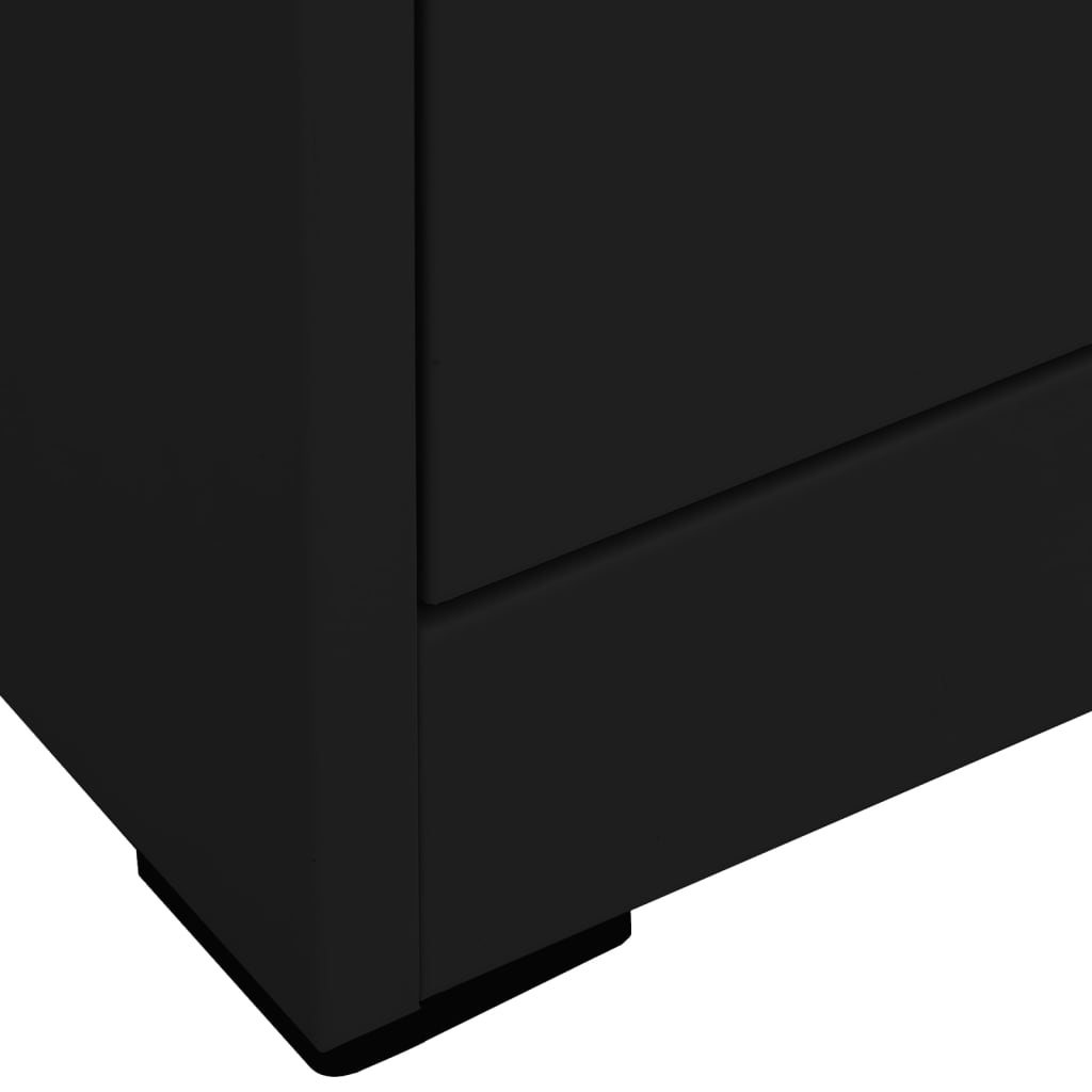 vidaXL Filing Cabinet Black 46x62x102.5 cm Steel