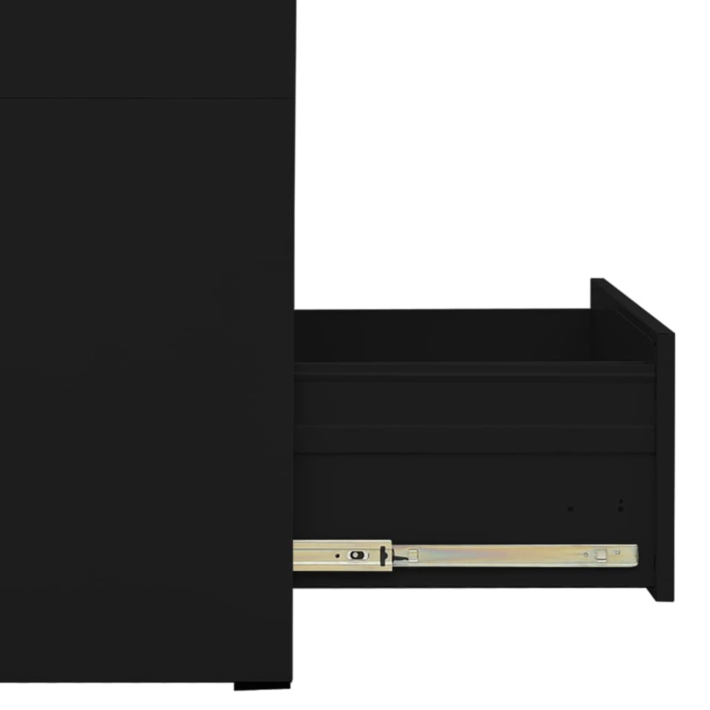 vidaXL Filing Cabinet Black 46x62x102.5 cm Steel