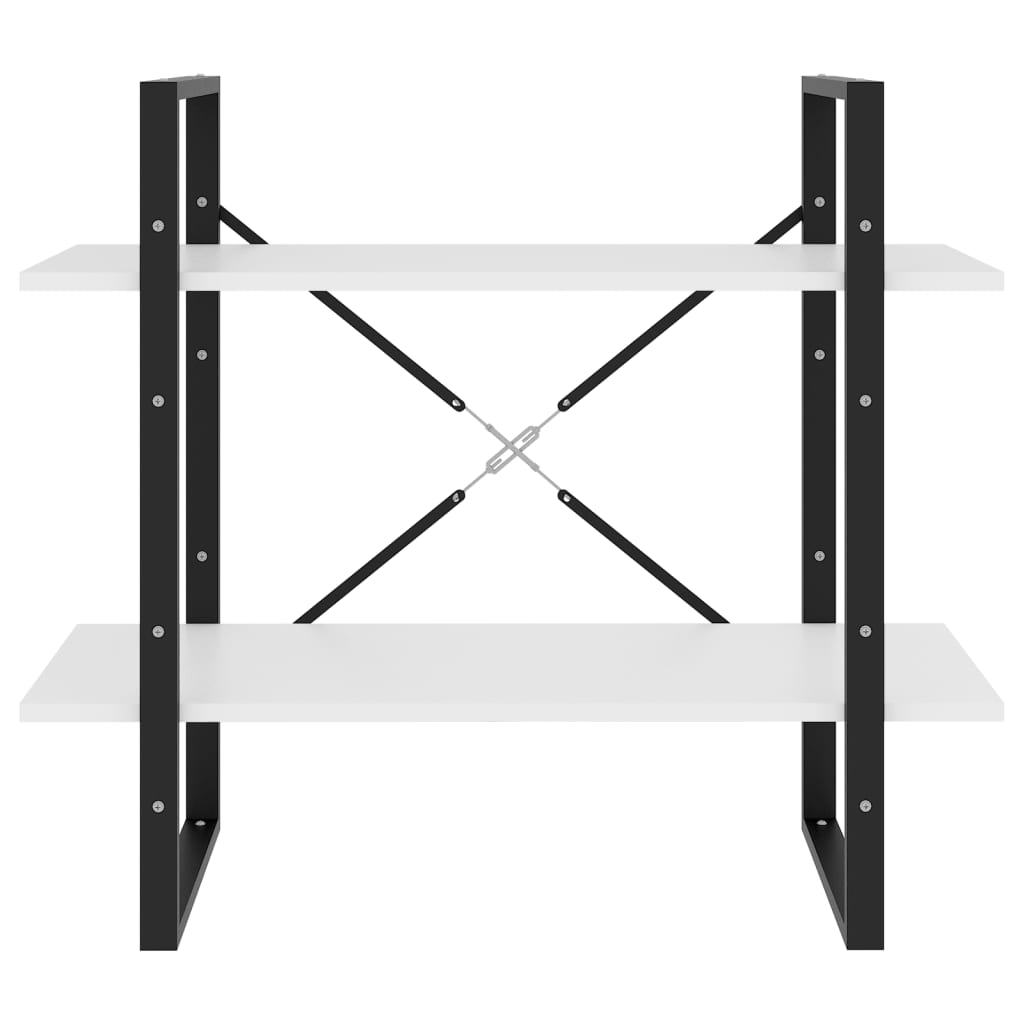 vidaXL 2-Tier Book Cabinet White 80x30x70 cm Engineered Wood