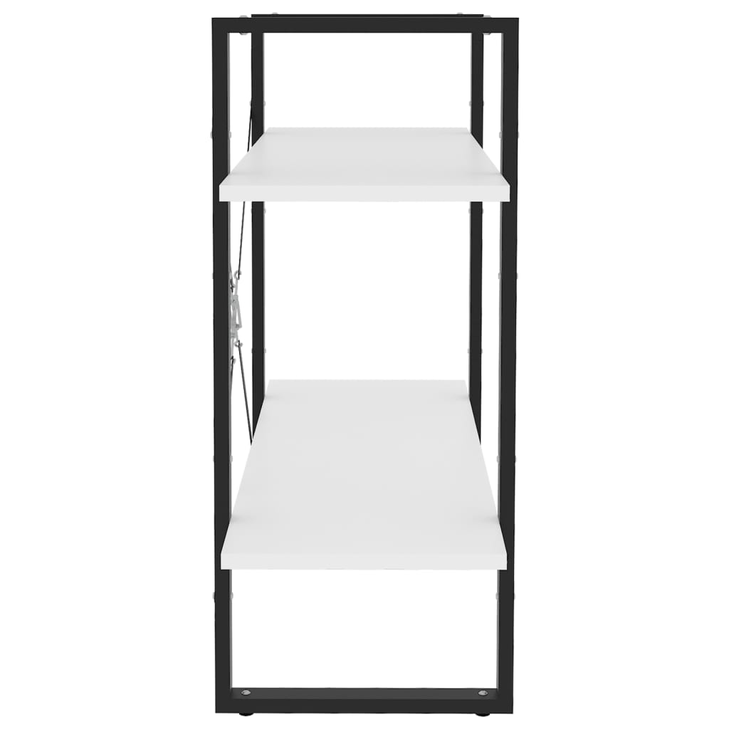 vidaXL 2-Tier Book Cabinet White 80x30x70 cm Engineered Wood