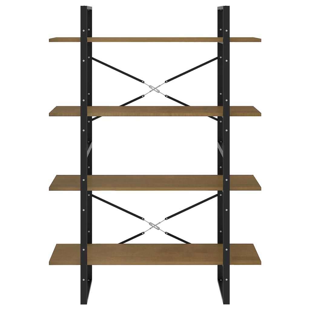 vidaXL 4-Tier Book Cabinet 100x30x140 cm Solid Pine Wood