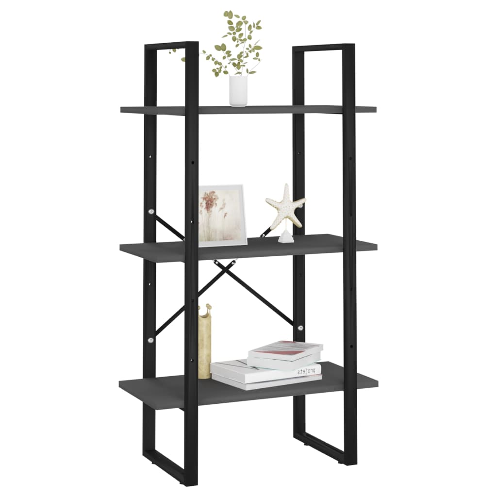 vidaXL Storage Shelf Grey 60x30x105 cm Engineered Wood