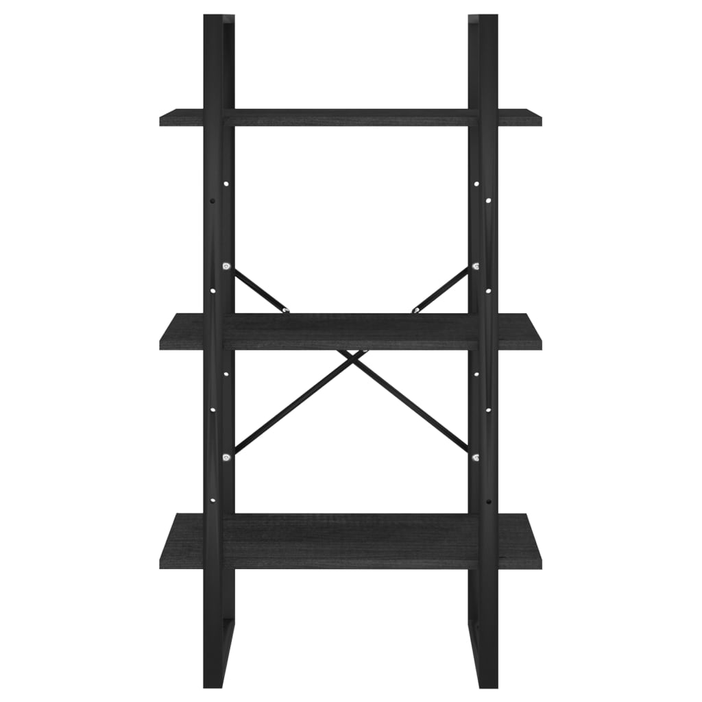 vidaXL Storage Shelf Black 60x30x105 cm Solid Pine Wood