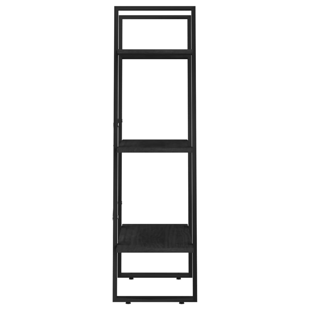 vidaXL Storage Shelf Black 60x30x105 cm Solid Pine Wood