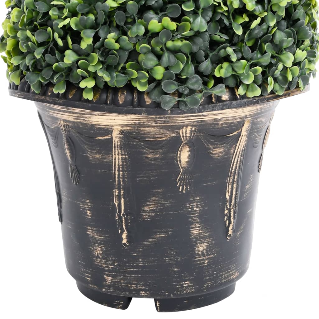 vidaXL Artificial Boxwood Spiral Plant with Pot Green 59 cm