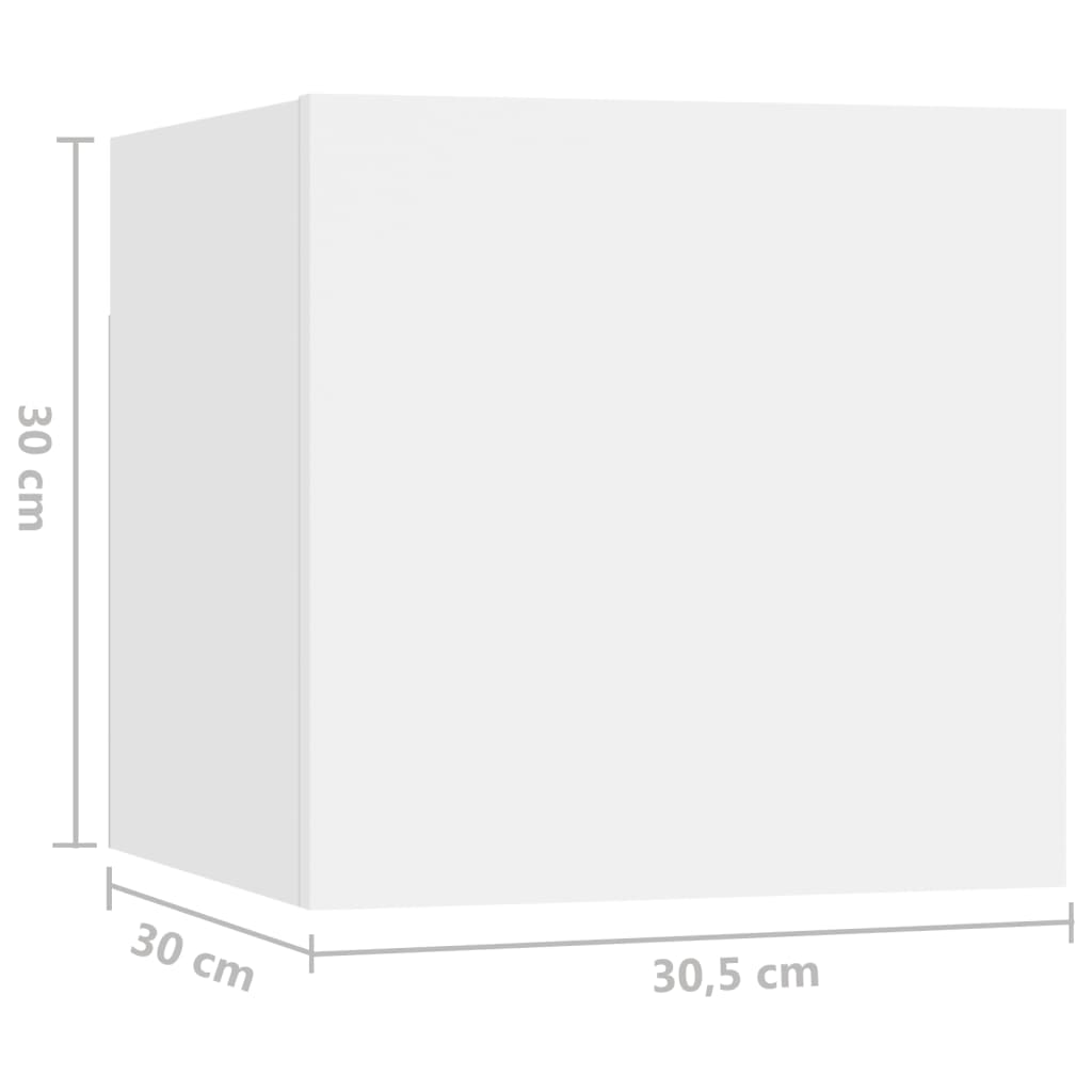 vidaXL 4 Piece TV Cabinet Set White Engineered Wood