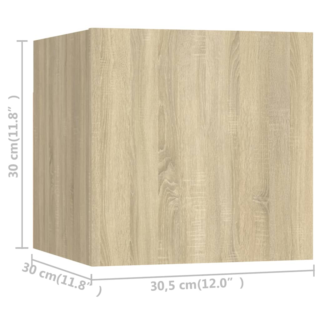 vidaXL 6 Piece TV Cabinet Set Sonoma Oak Engineered Wood