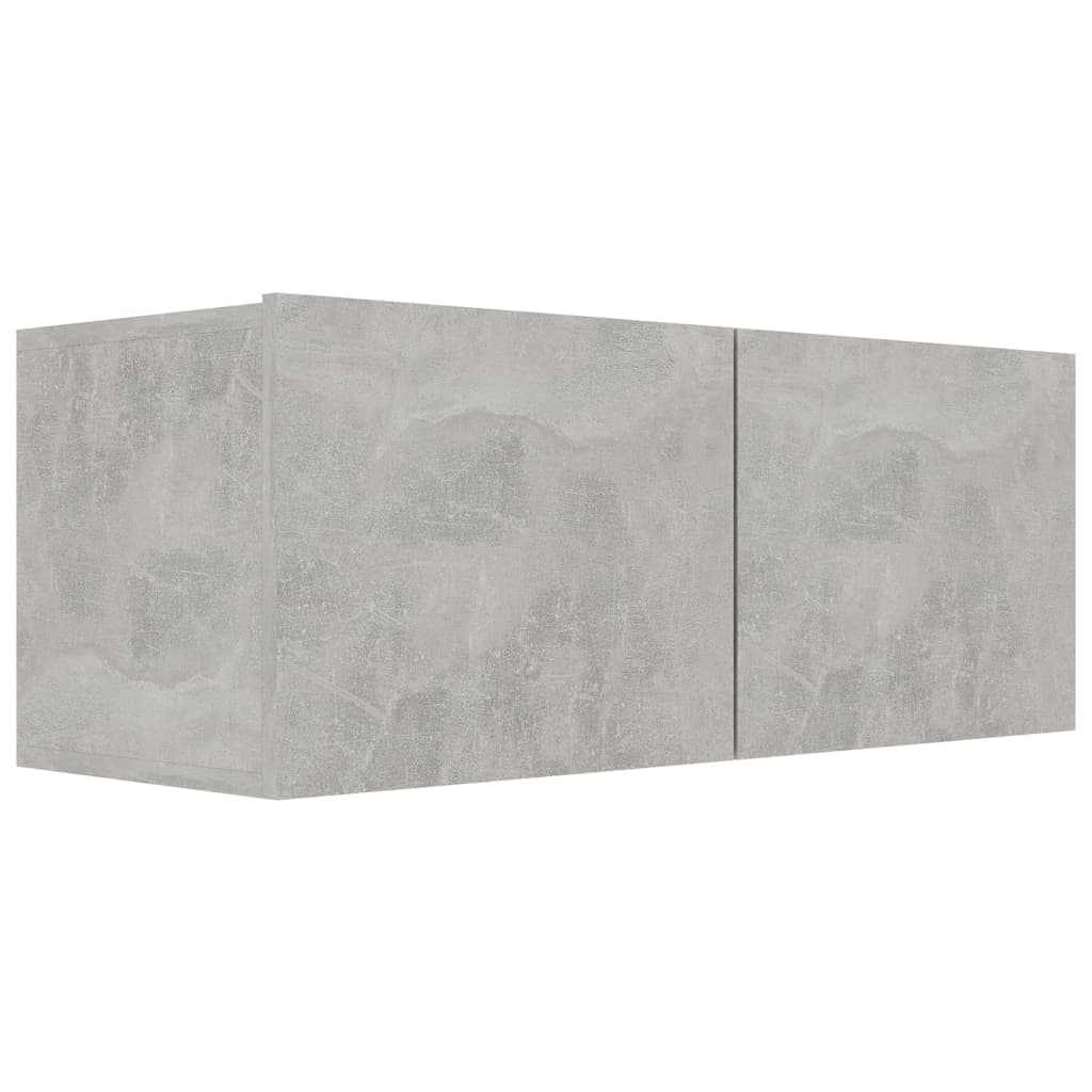 vidaXL 8 Piece TV Cabinet Set Concrete Grey Engineered Wood