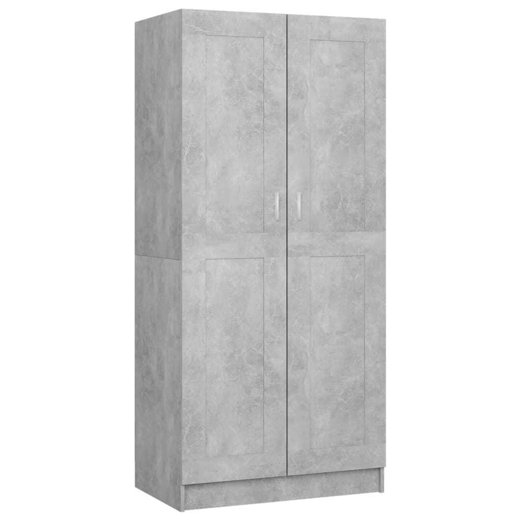 vidaXL Wardrobe Concrete Grey 82.5x51.5x180 cm Engineered Wood