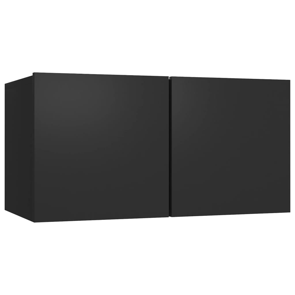 vidaXL Hanging TV Cabinets 3 pcs Black 60x30x30 cm