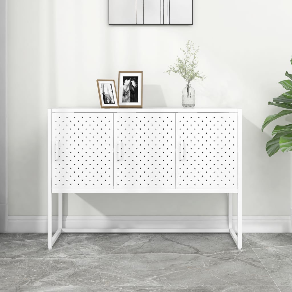 vidaXL Sideboard White 105x35x75 cm Steel